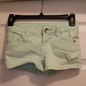 Justice, Girls Mint Green Shorts